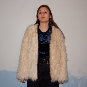 Off-white fluffy jacket
